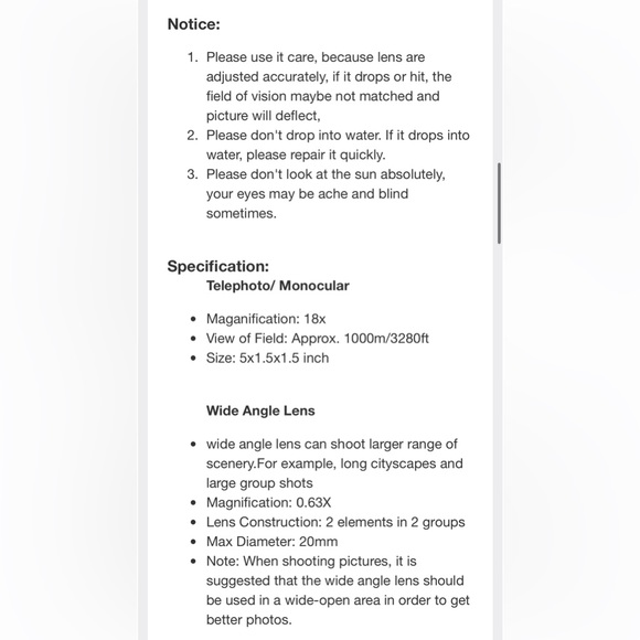 18X Telescope Zoom Mobile Phone Lens - Picture 14 of 16